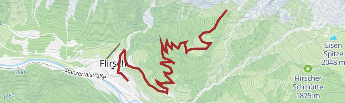 Route map: Flirscher Stollen